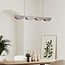 3-step dimmable design pendant light Mirai - brushed grey with integrated LED