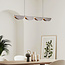 Adjustable designer pendant lamp with 3-step dimmable LEDs, brushed grey - Mirai