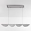 3-step dimmable design pendant light Mirai - brushed grey with integrated LED