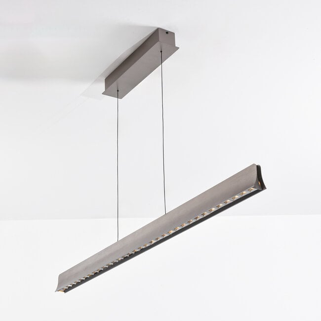 Dimmable pendant light Miyo - brushed grey with integrated LED
