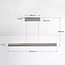Dimmable pendant light Miyo - brushed grey with integrated LED