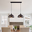 Industrial pendant lamp, 2-light - Toshi