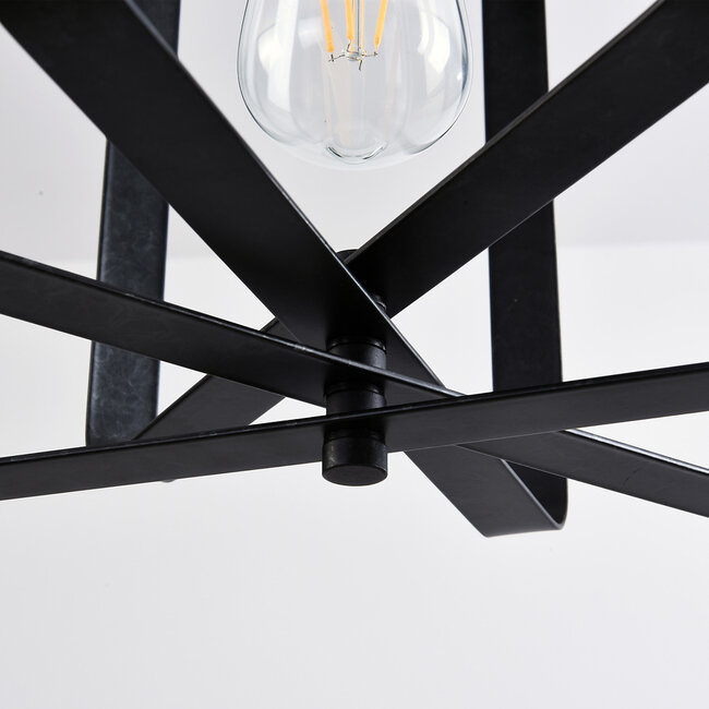 Black pendant lamp, 1-light - Mikio