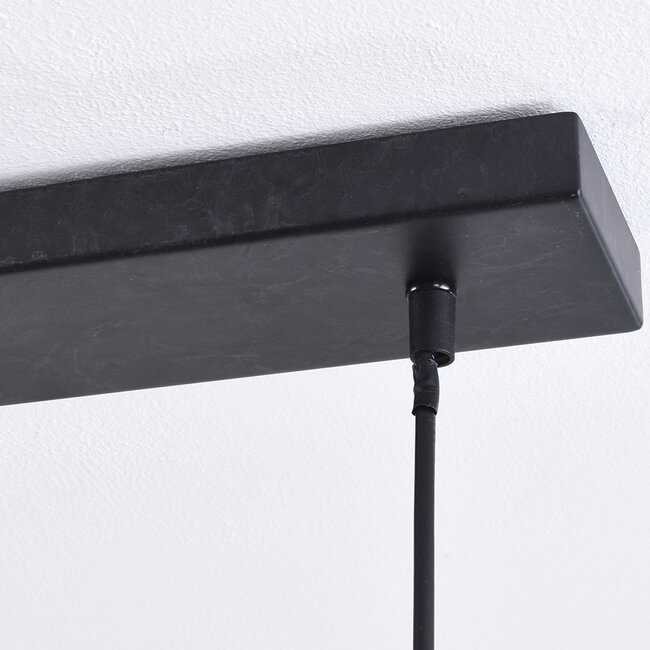 Industrial 3-light pendant light Maiko - black open frame