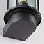 Outdoor wall lamp with smoked glass, Peije - black