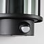 Outdoor wall light Pax smoked glass and sensor - black