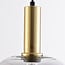 pendant light Ischa - apple-shaped smoked glass, gold