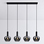 4-light Ilvy pendant lamp in apple-shaped smoked glass - Black