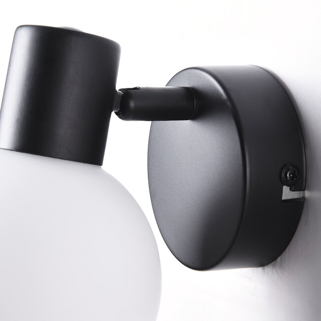 Wall spotlights with opal white glass - Pilou