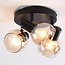Rotatable ceiling lamp with Amber glass, 3-light - Peri