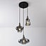 3-light pendant light Trinidad - smoked glass