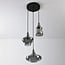3-light pendant light Trinidad - smoked glass