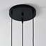 Black pendant lamp with smoked glass, 3-light - Trinidad