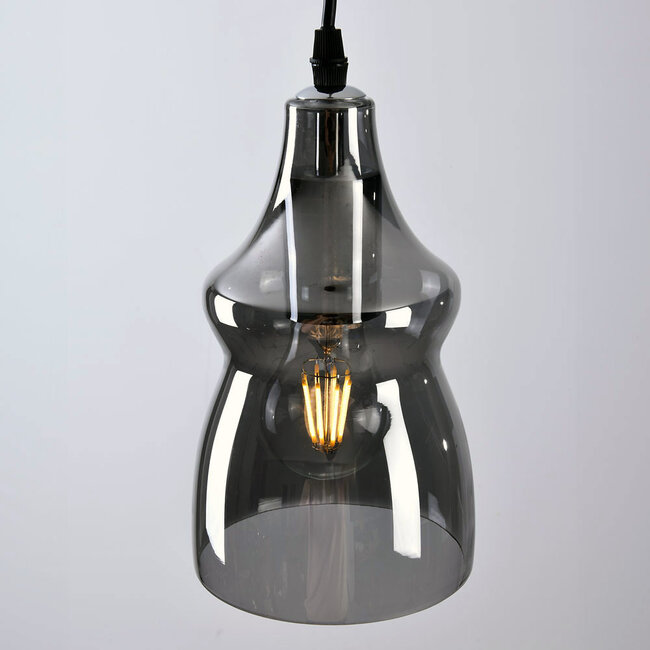 1-light Trinidad pendant lamp with smoked glass - variant 2