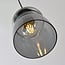 1-light pendant light Trinidad - smoked glass slim globe