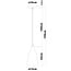 1-light pendant light Trinidad - smoked glass slim globe