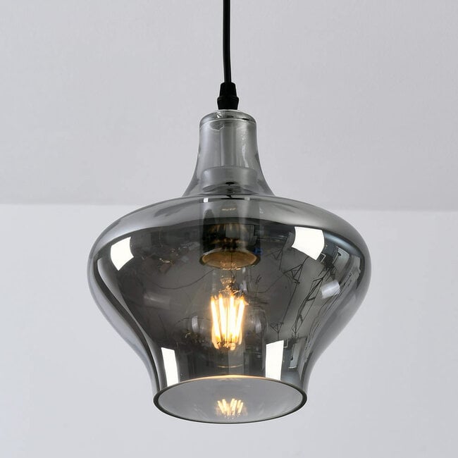 1-light pendant light Trinidad - smoked glass