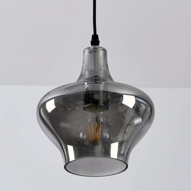 1-light pendant light Trinidad - smoked glass