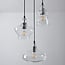 3-light pendant light Trinidad - clear glass