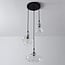3-light pendant light Trinidad - clear glass