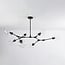 7-light pendant light Philip - clear glass and black