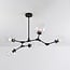 5-light pendant light Salome - clear glass and black