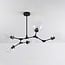 5-light pendant light Salome - clear glass and black