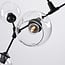 5-light pendant light Salome - clear glass and black