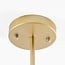 5-light pendant light Thelma - amber glass and gold