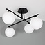 Elegant ceiling lamp, 4-light black - Nymo