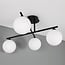 4-light ceiling light Nymo - opal glass and black