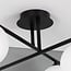 4-light ceiling light Nymo - opal glass and black