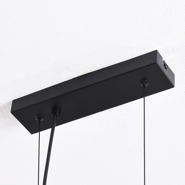 Ennea pendant lamp in smoked glass with Mirror effect, 9-light