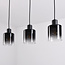 Lyra pendant lamp in smoked glass with gradient, 3-light
