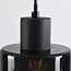 3-light pendant light Lyra - gradient smoked glass and black