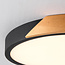 Dimmable ceiling lamp with wooden detail Jano - black