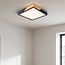 3-step dimmable ceiling light Meta - black with wooden details
