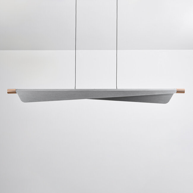 Mitsu Designer Pendant Light - 3-step Dimmable - Brushed Silver
