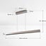 pendant light Miyo - brushed grey with dimmable LED and adjustable wattage