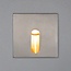 Square recessed wall light with elongated opening for outdoor use 3W - silver