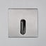 Square recessed outdoor wall light with elongated opening 3W - silver
