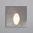 Square recessed outdoor wall light with oval opening 3W - silver
