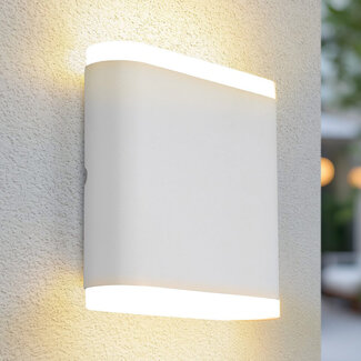 Flat outdoor wall light 6W Arianna - White