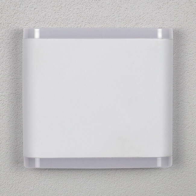 Flat outdoor wall light 6W Arianna - white