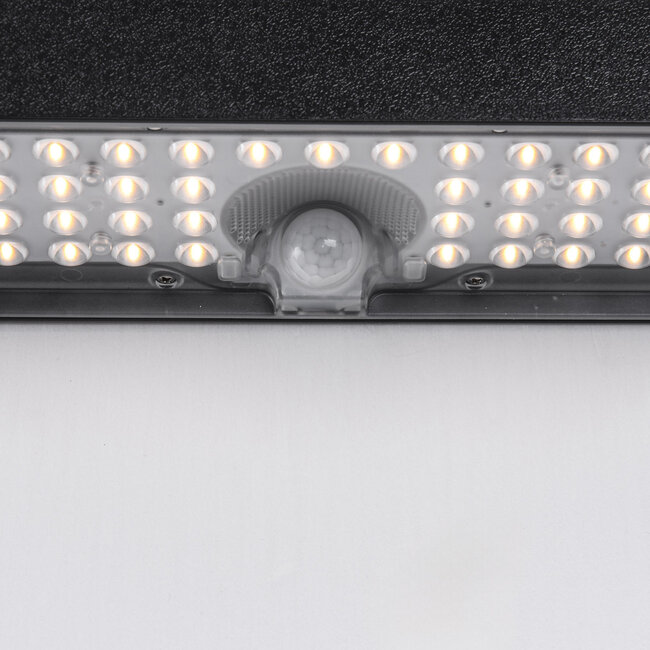 Solar outdoor wall light Grish with sensor - Black