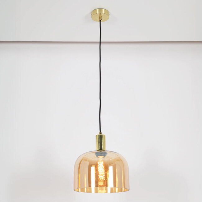 Pendant lamp with Amber glass - Apvali