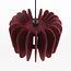 Pendant lamp made of PET felt, dark red - Benthe