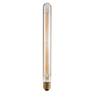 E27 filament tube lamp Amber glass with filament 6W 2200K, 30 cm - dimmable