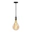 Modern silver cord pendant with 8.5W to 10W XXL bulb