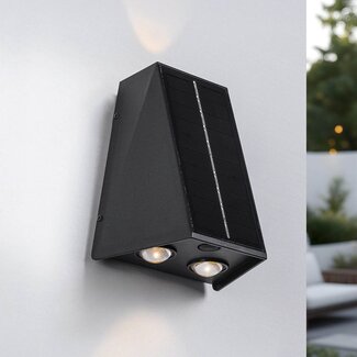 Solar wall light Takis - black